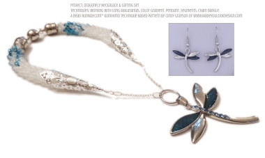 DragonFly Kumihimo Necklace by Cindy Grayson at BeadFest 2019